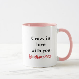 Personalized Floral Heart Valentine's Coffee Mug