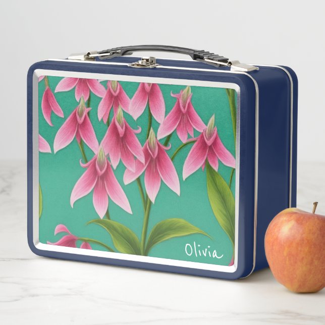 Personalized Floral Metal Lunchbox (In Situ)