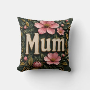 Personalized Floral Mom Elegant Mother's Day Gift Cushion
