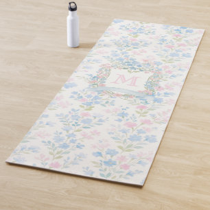 Personalized Floral Monogram Yoga Mat