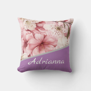 Personalized Floral Name Cushion