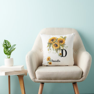 Personalized Floral Name Cushion