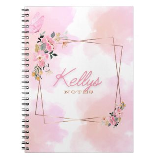 Personalized Floral Notebook