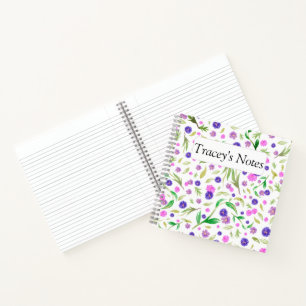 Personalized Floral Notebook – Custom Gift for Mom