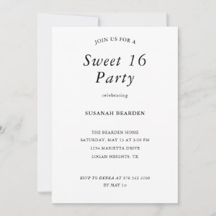 Personalized Floral Pink Sweet 16 Party Invitation