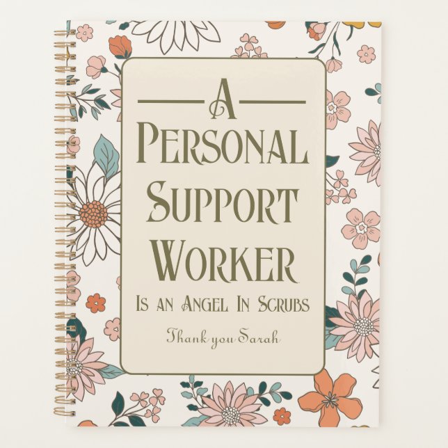 Personalized Floral PSW Note Book Planner (Front)