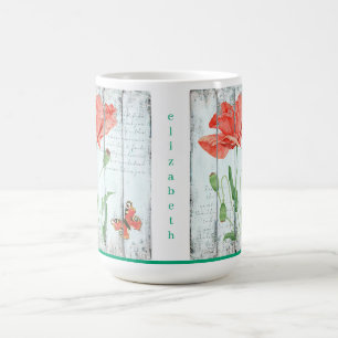 Personalized Floral Storyboard Coffee Mug