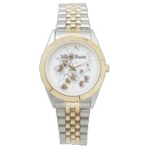 Personalized floral watch for women