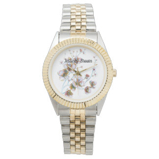 Personalized floral watch for women