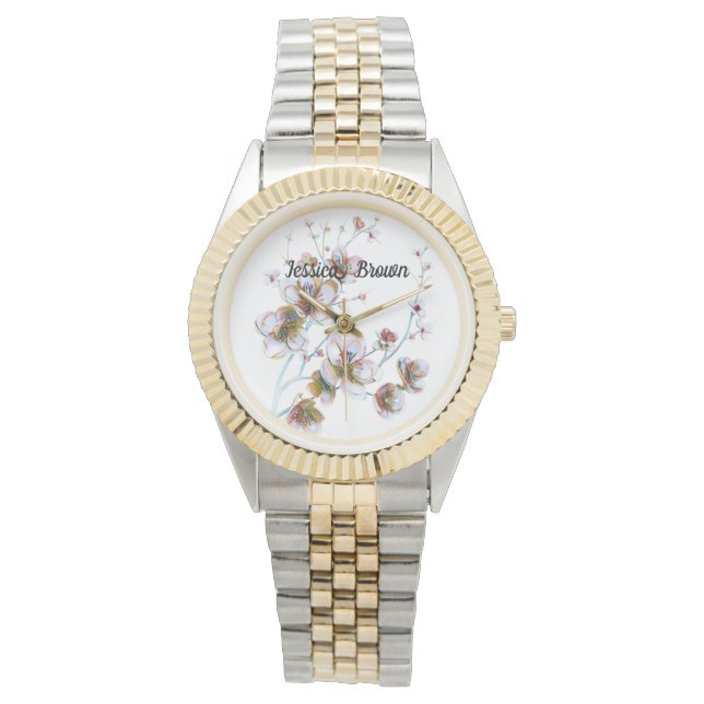 Personalized floral watch for women (Front)