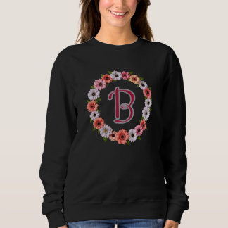 Personalized Floral Wreath Custom Name Botanical  Sweatshirt