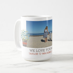 Personalized Flower Add Your Own Text and Photo Coffee Mug