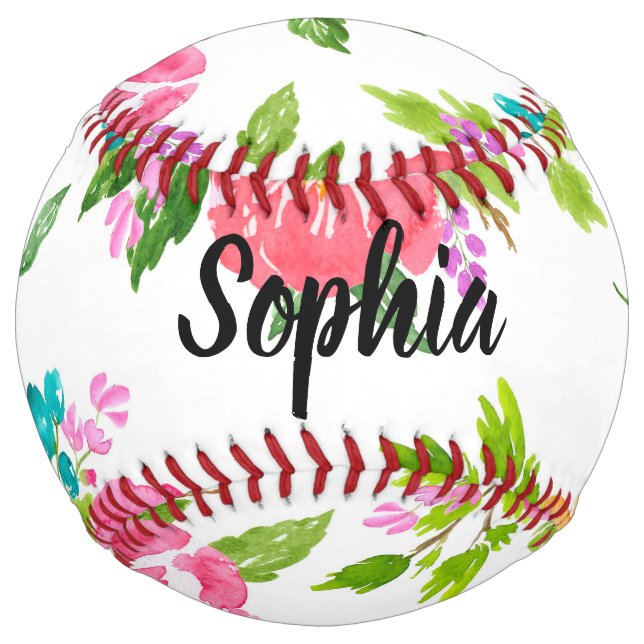 Personalized Flower Girl Softball Ball Proposal (Front)