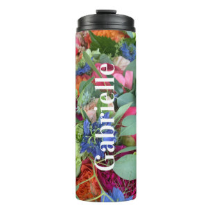 PERSONALIZED FLOWER thermal tumbler
