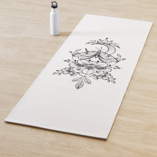 personalized flowered yogamato yoga mat