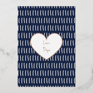 Personalized Foil Text Father's Day Card.