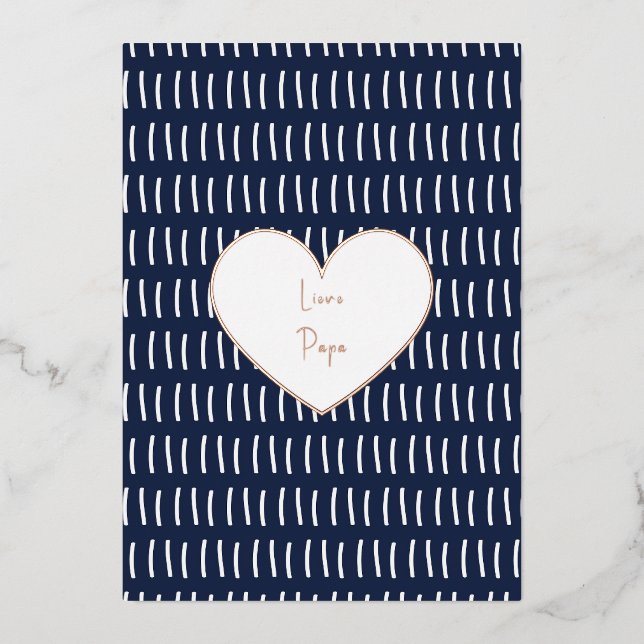 Personalized Foil Text Father's Day Card. (Front)