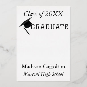 Personalized Foiled Graduatioin Announcement