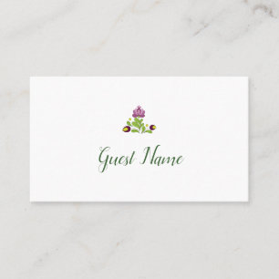 Personalized Folk Floral Wedding Place Card