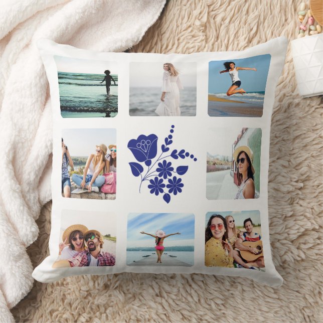 Personalized Folk Pattern Throw Pillow (Blanket)