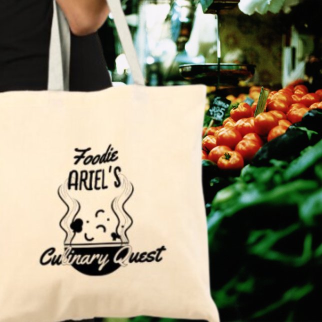 Personalized Foodie Culinary Quest Chef Cook Gift Tote Bag (Shop now to embark on your culinary quest in style!)