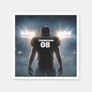 Personalized Football Birthday Party Napkin