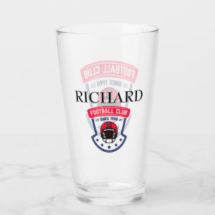 Personalized Football Glass