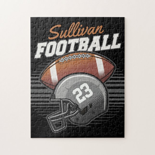 Personalized Football Player Team Number Helmet  Jigsaw Puzzle (Vertical)