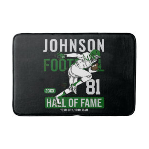 Personalized Football PLAYER Team NUMBER Sports Bath Mat