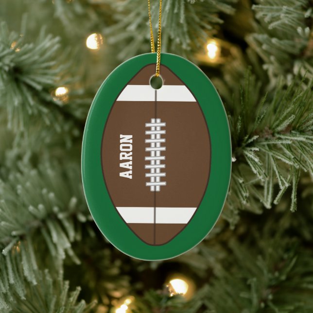 Personalized Football Sports Gift Ornament (Tree)