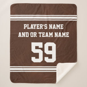 Personalized Football Throw Blanket Name, Number