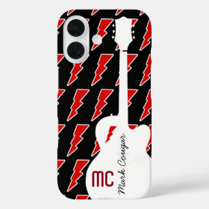 personalized for a cool guitarist iPhone 16 case