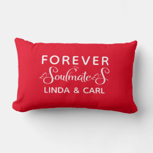 Personalized Forever Soulmates Lumbar Pillow
