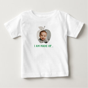 personalized foto print baby tshirt with apple