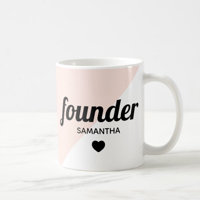 Personalized founder modern professional boss coffee mug (Right)