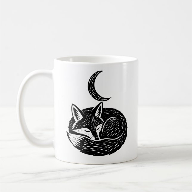 Personalized Fox & Moon Mug (Left)