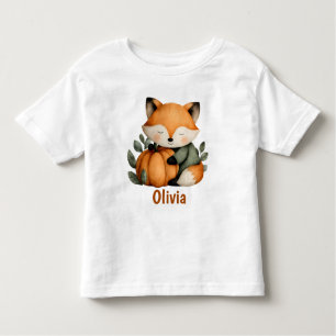 Personalized Fox Pumpkin Halloween Design Toddler T-Shirt