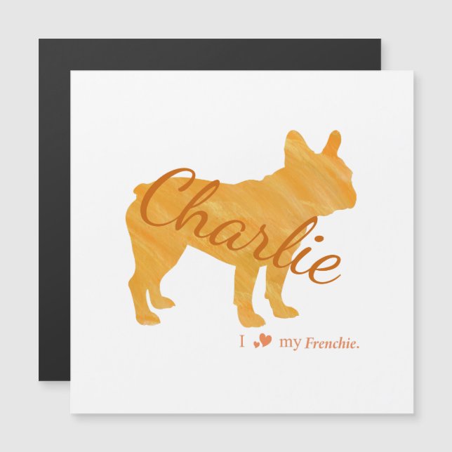 Personalized French Bulldog Pastel Orange Frenchie (Front/Back)