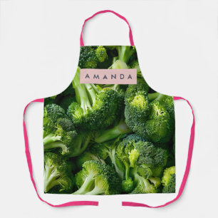 Personalized Fresh Green Broccoli Design Apron