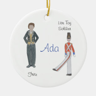 Personalized Fritz/Solider/Flower Nutcracker Ceram Ceramic Ornament