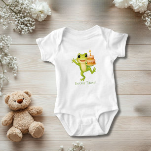 Personalized Frog 1st Birthday Baby Gift Baby Bodysuit