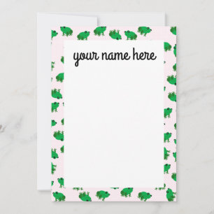 Personalized Frogs Notecards