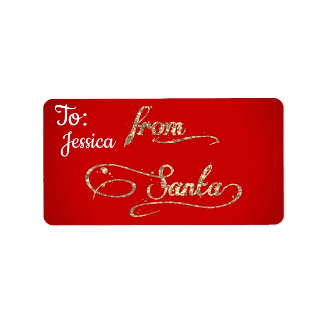 Personalized From Santa Christmas Label (Front)