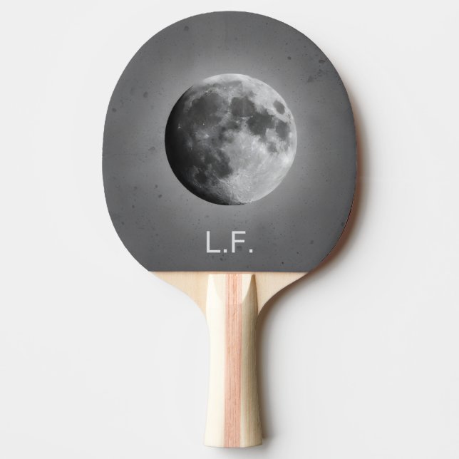 Personalized Full Moon Graphic Ping Pong Paddle (Front)