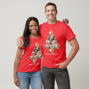 Personalized Fun Family Christmas 11 Photo Collage T-Shirt
