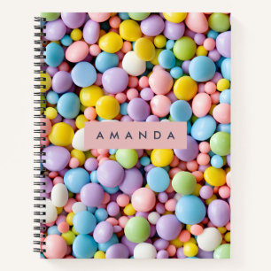 Personalized Fun Pastel Candy Pop Notebook