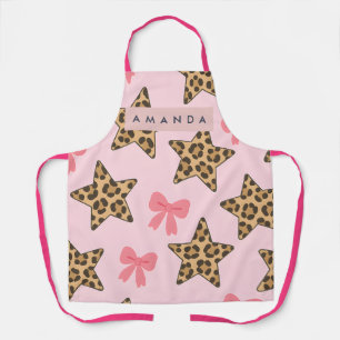 Personalized Fun Tiger Print Star Pattern Apron