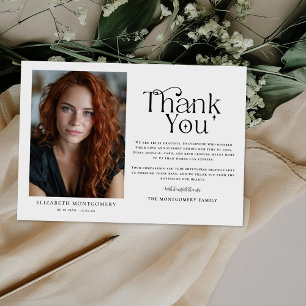 Personalized Funeral Thank You Photo Card