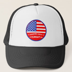 Personalized Funny American Golf Player Trucker Hat