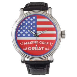 Personalized Funny American Golf Player Watch